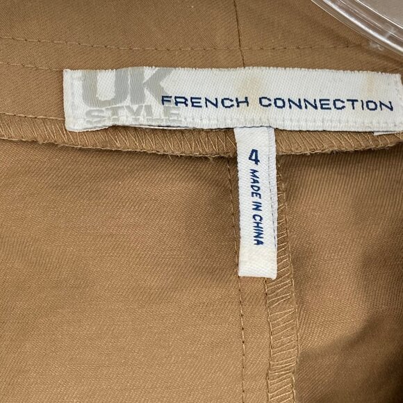 French Connection Tan Short Sleeve Cardigan | Pullover Style - Picture 4 of 6